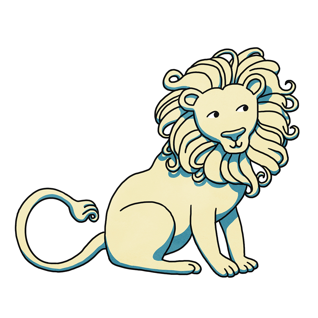 cute lion illustration