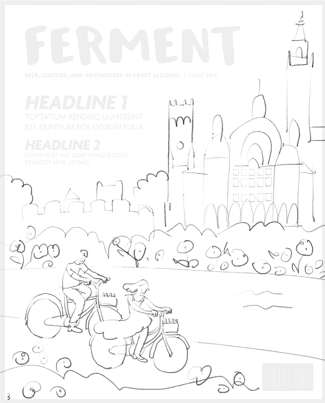 cycling through Flanders illustration