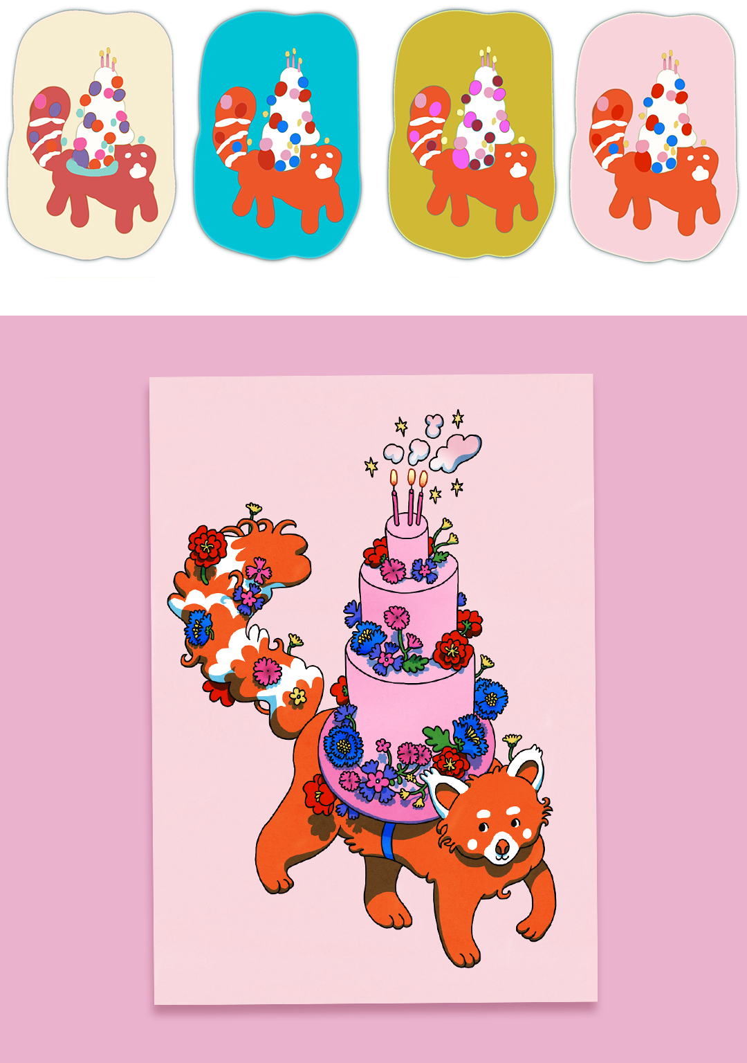 color studies for card