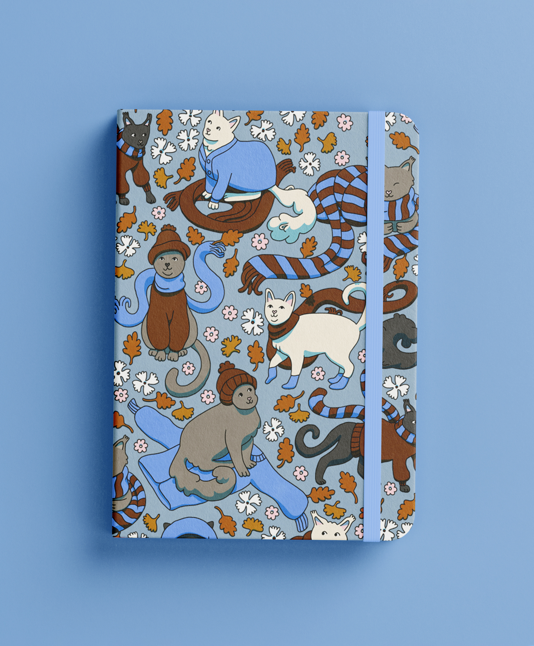 illustrated cats surface pattern