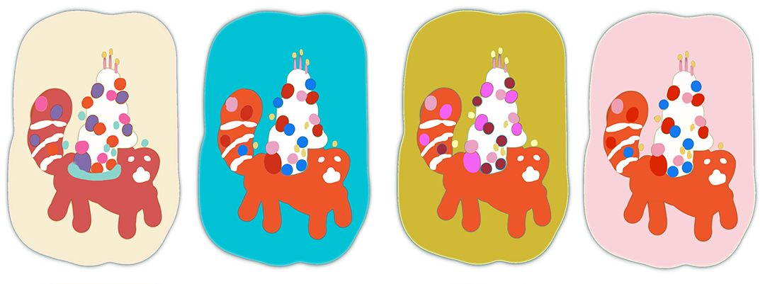 color studies for card