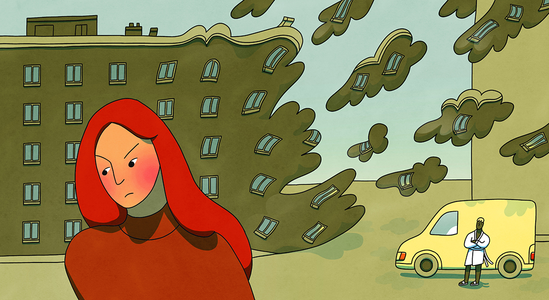illustration for a fictional story about eviction