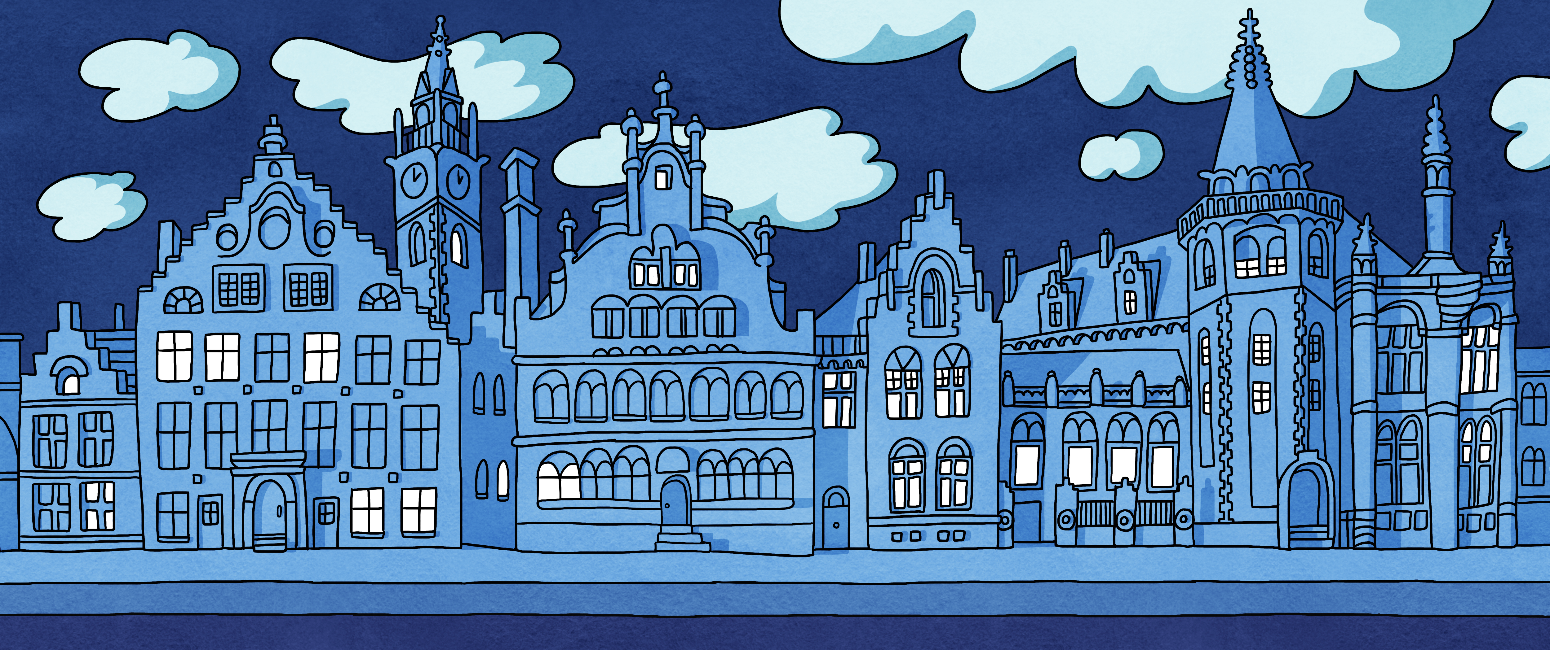 Ghent city illustration