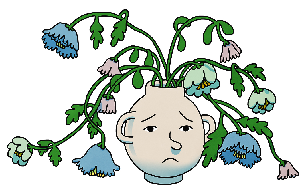 bad mental health illustration