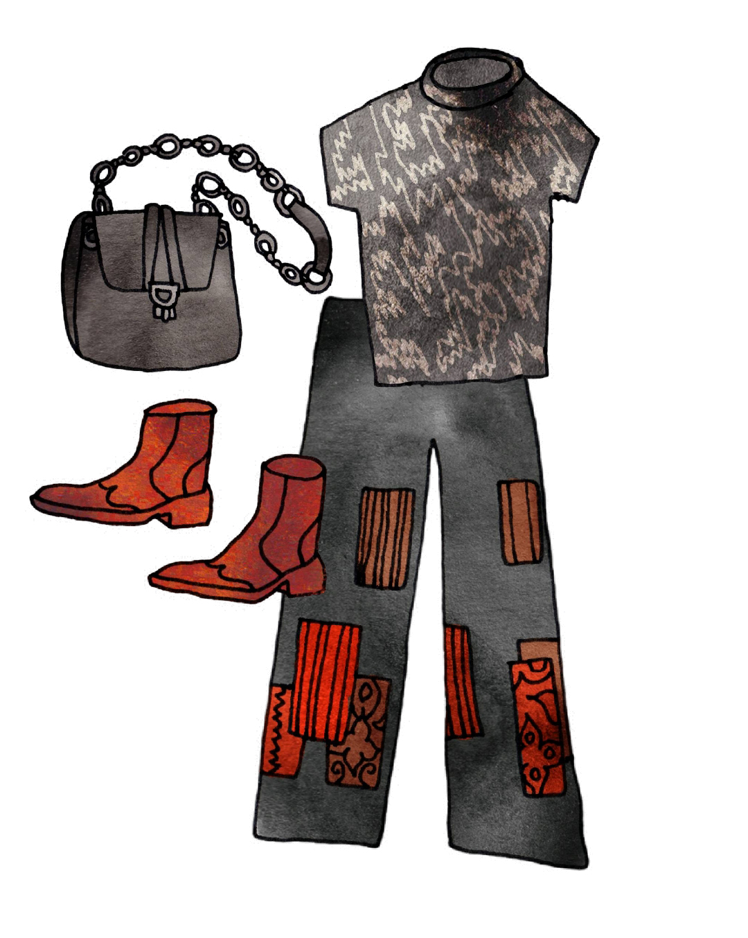 illustrated outfit